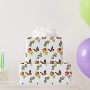 Floral with Butterfly  Wrapping Paper