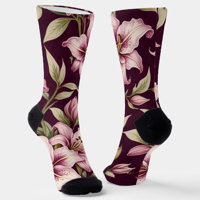 Floral Women's Socks (Angled)