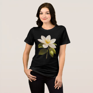 "Floral Women's T-Shirt – Elegant Hand-Drawn Flowe Tri-Blend Shirt