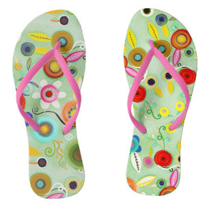 Floral wonder Pair of Flip Flops