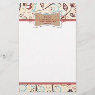 Floral Wonders Letterhead Stationery