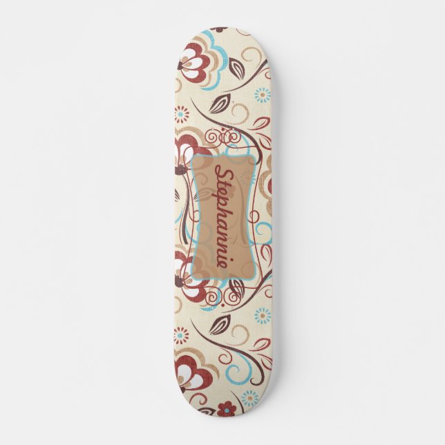 Floral Wonders Mini Skateboard (Front)