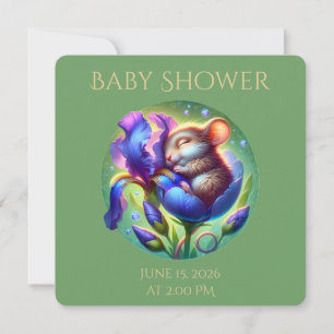 Floral Woodland Baby Shower Invitation