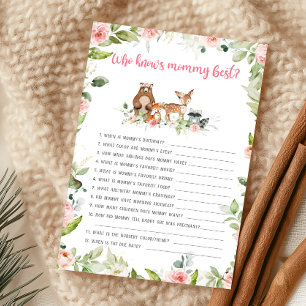 Floral Woodland Who Knows Mummy Best Game