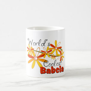 Floral World's Coolest Babcia Coffee Mug