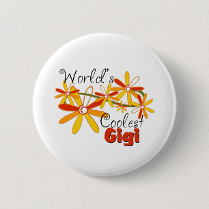 Floral World's Coolest Gigi 6 Cm Round Badge