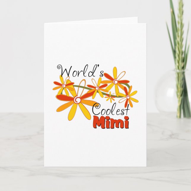 Floral World's Coolest Mimi Holiday Card (Front)