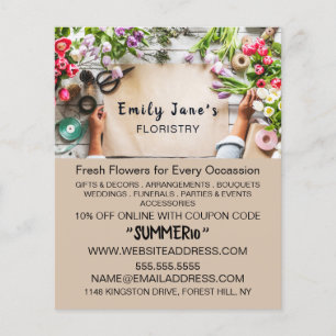 Floral Wrapping, Floristry Advertising Flyer