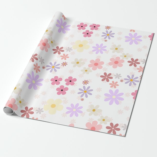 Floral Wrapping Paper – Beautiful Flower Patterns  (Unrolled)