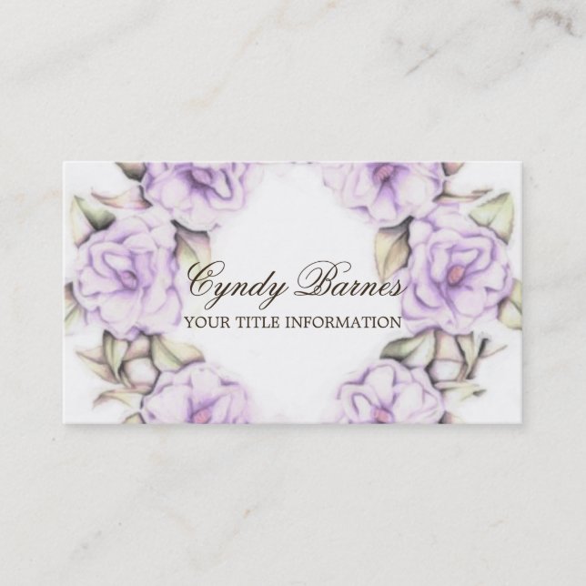 Floral Wreath Business Card (Front)