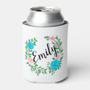 Floral Wreath Can Cooler