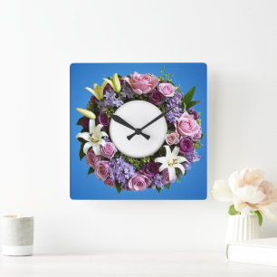 Floral Wreath Clock