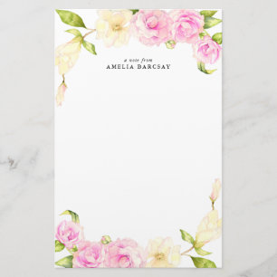 Floral Wreath Custom Stationery