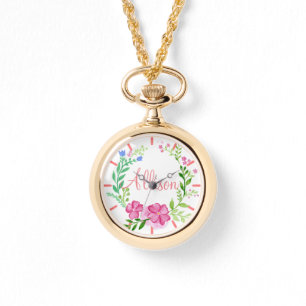 Floral Wreath Custom Watch