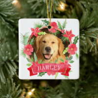 Floral Wreath Dog Photo