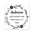Floral Wreath | Family Name Return Address