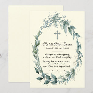 Floral Wreath Funeral Memorial Remembrance Yellow