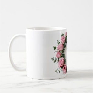 Floral Wreath Gold Foil Sticker Set Blush Pink R Coffee Mug