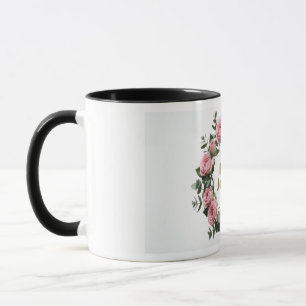 Floral Wreath Gold Foil Sticker Set Blush Pink R Mug