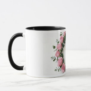 Floral Wreath Gold Foil Sticker Set Blush Pink R Mug