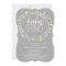 Floral Wreath | Golden Baby Sprinkle Invitation