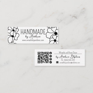 Floral Wreath Handmade   Handcrafted Business Card