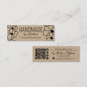 Floral Wreath Handmade Handcrafted Business Card