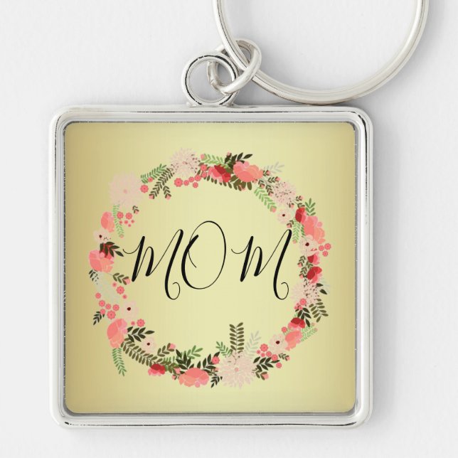 Floral Wreath Key Ring (Front)