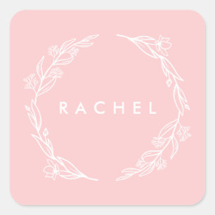 Floral Wreath Label