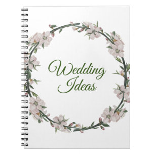 Floral wreath notebook
