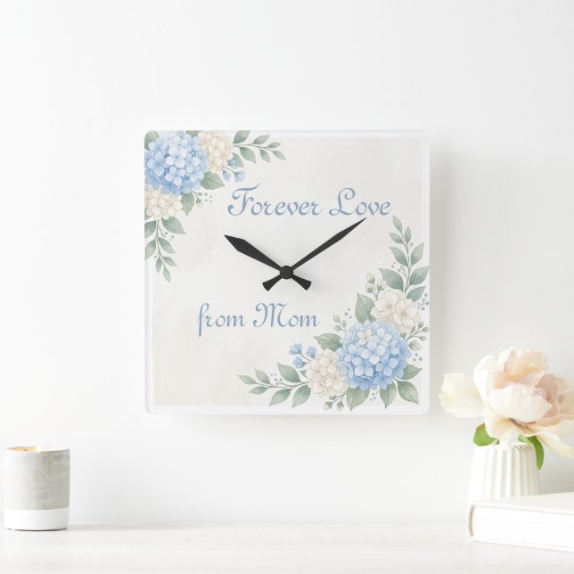 Floral Wreath Personalised Clock  (Home)