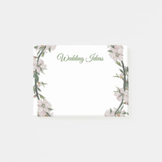 Floral wreath post-it notes