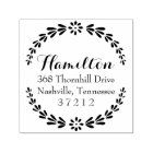 Floral Wreath Return Address Stamp