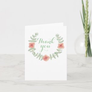 Floral Wreath Thank You Card