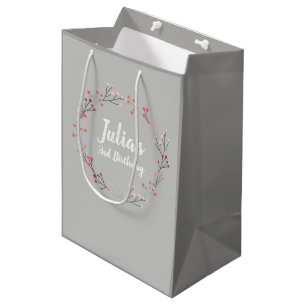 Floral Wreath Vintage Birthday gift bags