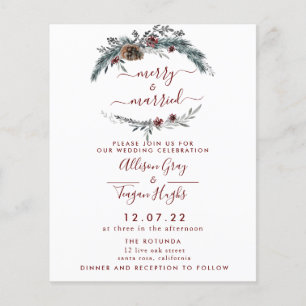 Floral Wreath Wedding Invitation   Budget Flyer