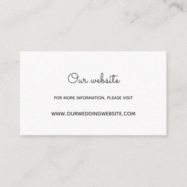 Floral wreath wedding website card (Front)