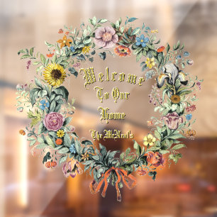 Floral Wreath Welcome Template