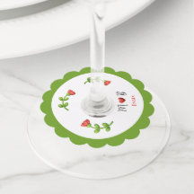 Floral Wreath with Heart Initials and Guest Name