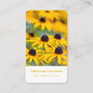 Floral yellow blossoms florist flower experts business card