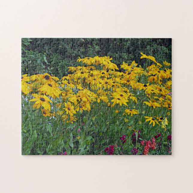 Floral Yellow Daisies Garden Photo Jigsaw Puzzle (Horizontal)