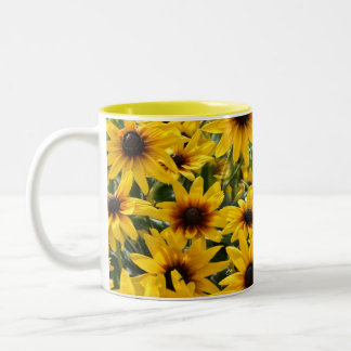 Floral Yellow Flowers Field Two Tones Mug