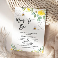 Floral Yellow Mom to Bee Baby Shower