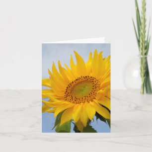 Floral Yellow Sunflower Flower Blank Notecard
