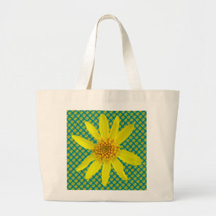Floral Yellow Wildflower Arnica Large Tote Bag