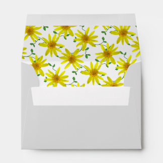 Floral Yellow Wildflowers Custom Address Envelope