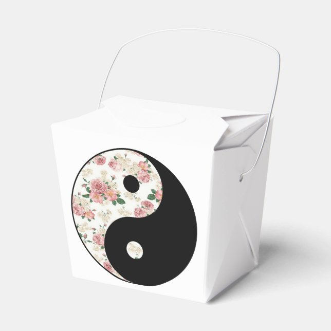 Floral Yin and Yang Favour Box (Front Side)