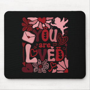 Floral You Are Worthy Beautiful Loved Enough Bible Mouse Pad