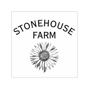 Floral Your Business Name Self-inking Stamp