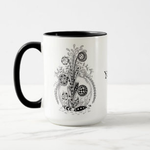 Florale Pflanze im Tangle Design - Mug
